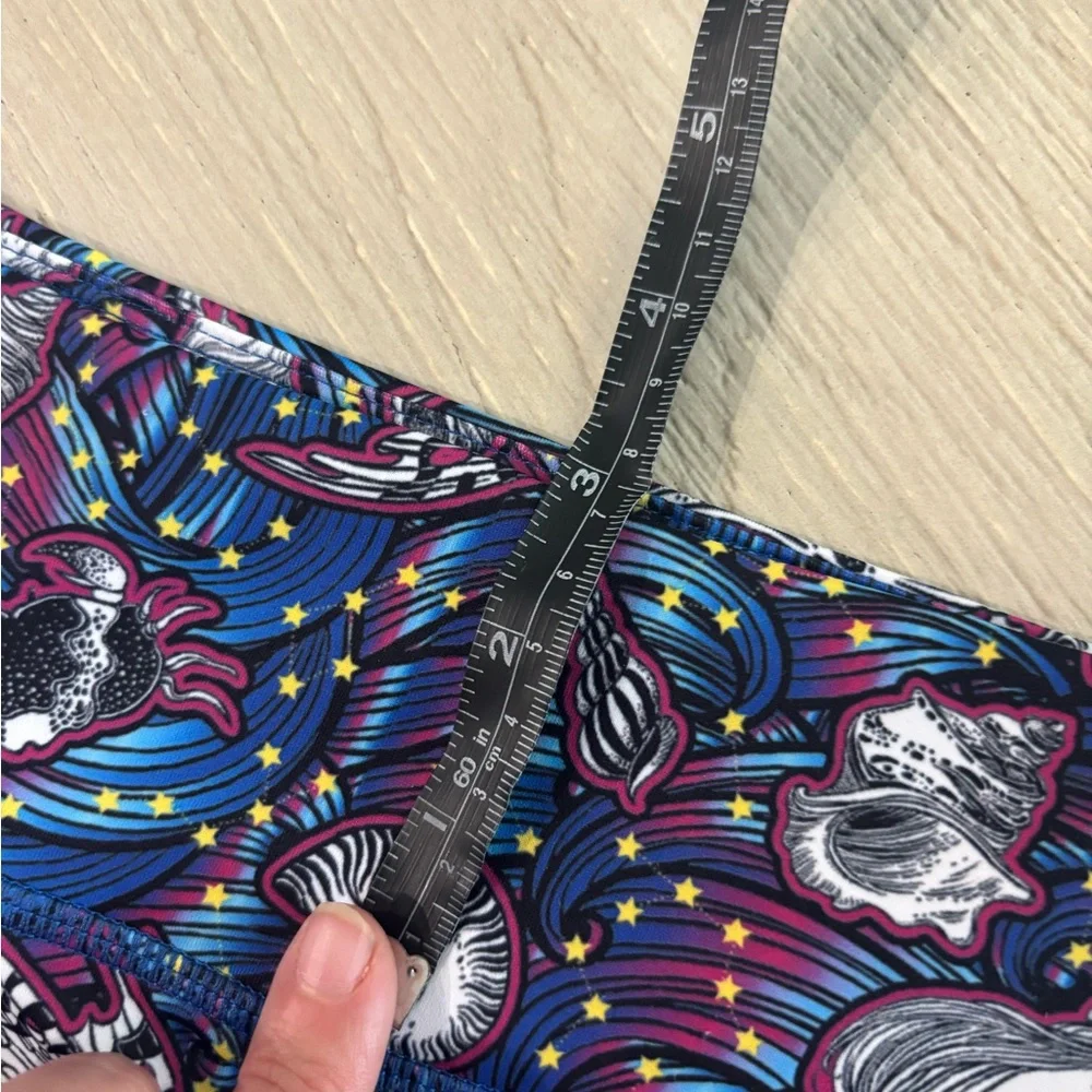 Wodbottom Vibrant Mermaid Pattern Women's Bike Shorts - Picture 4 of 5